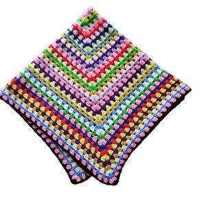 Colorful Crocheted  Blanket 54"×54"
